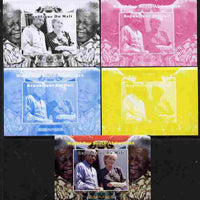 Mali 2010 Football World Cup #2 individual deluxe sheetlet (Stamp shows Diana with Nelson Mandela) - the set of 5 imperf progressive proofs comprising the 4 individual colours plus all 4-colour composite, unmounted mint