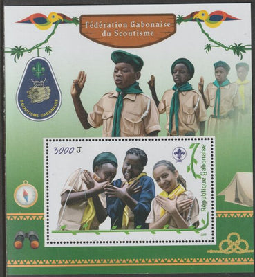 Gabon 2018 Scouts perf m/sheet containing one value unmounted mint