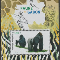 Gabon 2018 Gorillas perf m/sheet containing one value unmounted mint