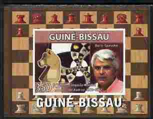 Guinea - Bissau 2008 Chess Champions - Boris Spassky individual imperf deluxe sheetlet unmounted mint. Note this item is privately produced and is offered purely on its thematic appeal