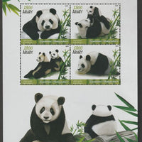 Madagascar 2019 Pandas perf sheet containing four values unmounted mint