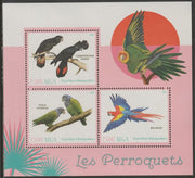 Madagascar 2016 Parrots perf sheet containing three values unmounted mint