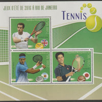 Madagascar 2016 Tennis perf sheet containing three values unmounted mint