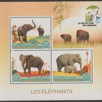 Madagascar 2017 Elephants perf sheet containing three values unmounted mint