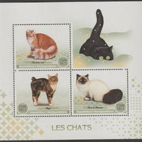 Madagascar 2017 Domestic Cats perf sheet containing three values unmounted mint