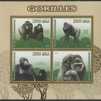 Madagascar 2015 Gorillas perf sheet containing four values unmounted mint