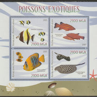 Madagascar 2015 Fish perf sheet containing four values unmounted mint