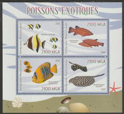 Madagascar 2015 Fish perf sheet containing four values unmounted mint