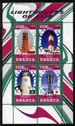 Rwanda 2010 Lighthouses of Asia perf sheetlet containing 4 values unmounted mint