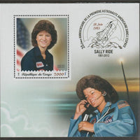 Congo 2018 Sally Ride - Astronaut #2 perf sheet containing one value unmounted mint