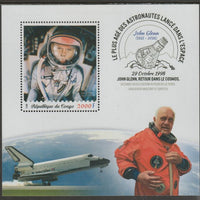 Congo 2018 John Glenn - Astronaut #2 perf sheet containing one value unmounted mint