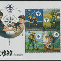 Gabon 2020 Scouts perf sheet containing four values unmounted mint