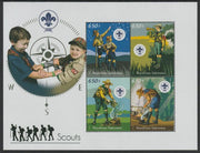 Gabon 2020 Scouts perf sheet containing four values unmounted mint