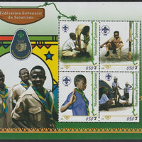 Gabon 2018 Scouts perf sheet containing four values unmounted mint