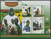 Gabon 2018 Scouts perf sheet containing four values unmounted mint