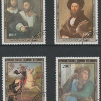 Comoro Islands 1983 500th Birth Anniversary of Raphael perf set of 4 fine cds used , SG 531-34