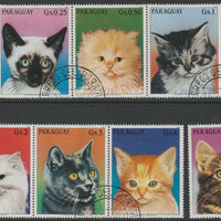 Paraguay 1984 Domestic Cats perf set of 7 fine cds used