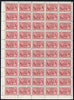 Canada 1937 KG6 Coronation 3c complete sheet of 50 with imprint & plate No.1, unmounted mint SG 356