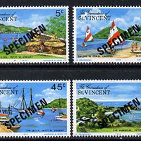 St Vincent - Grenadines 1975 Petit St Vincent set of 4 opt'd Specimen unmounted mint, as SG 66-69