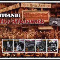 Madagascar 1998 RMS Titanic - The Aftermath perf sheetlet containing 5 values unmounted mint. Note this item is privately produced and is offered purely on its thematic appeal