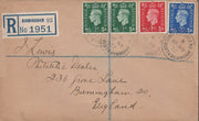 Great Britain 1937 KG6 1/2d (2), 1d & 2.5d on reg envelope with first day cancels. Note I have a small quantity of these covers so the one you receive may not be identical to the one illustrated