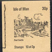 Isle of Man 1973 Peel Castle 30p booklet (stone cover) complete and fine, SG SB3