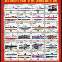 Somaliland 2011 Military Ships of WW2 #3 perf sheetlet containing 24 values unmounted mint