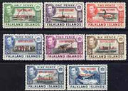 Falkland Islands Dependencies - South Shetlands 1944 KG6 opt'd set of 8 unmounted mint, SG D1-8