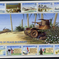 Kiribati 1993 50th Anniv of Battle of Tarawa perf sheetlet containing 10 x 75c values unmounted mint SG 416-25