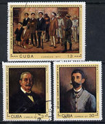 Cuba 1971 Medical Students Execution (Paintings) cto set of 3, SG 1887-89*