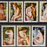 Equatorial Guinea 1973 Nude Paintings by Renoir cto set of 7, Mi 208-14*