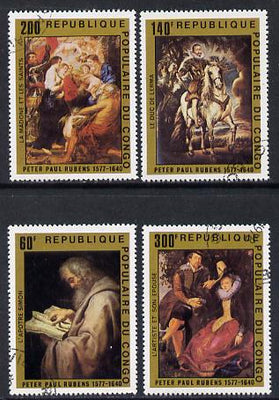 Congo 1978 Paintings by Rubens cto set of 4, SG 596-99