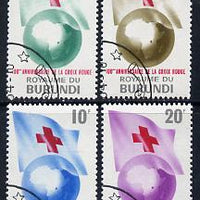 Burundi 1963 Red Cross perf set of 4 cto used, SG 57-60*