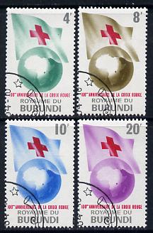 Burundi 1963 Red Cross perf set of 4 cto used, SG 57-60*