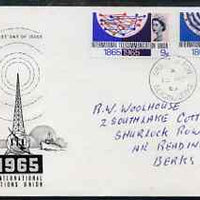 Great Britain 1965 ITU (ord) set of 2 on illustrated cover with first day cancel (hand-written address)