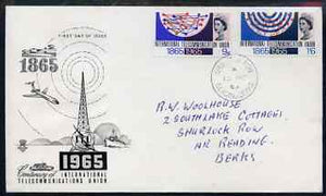 Great Britain 1965 ITU (ord) set of 2 on illustrated cover with first day cancel (hand-written address)