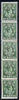 St Lucia 1938-48 KG6 1/2d green perf 12.5 coil strip of 5 with coil join, one stamp folded over for display, superb unmounted mint. as SG 128a