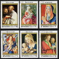 Umm Al Qiwain 1971 Christmas (Paintings by Albrecht Durer) set of 6 cto used, Mi 483-88*