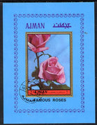 Umm Al Qiwain 1972 Roses 5R m/sheet cto used (Mi BL 56)