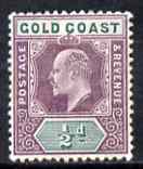 Gold Coast 1902 KE7 Crown CA 1/2d mounted mint SG38