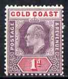 Gold Coast 1902 KE7 Crown CA 1d mounted mint SG39