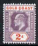 Gold Coast 1902 KE7 Crown CA 2d mounted mint SG40