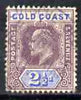 Gold Coast 1902 KE7 Crown CA 2.5d used SG41