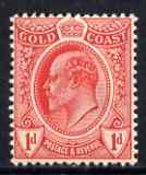 Gold Coast 1908 KE7 MCA 1d red unmounted mint SG69