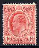 Gold Coast 1908 KE7 MCA 1d red mounted mint SG69