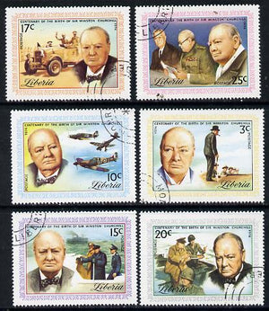 Liberia 1974 Churchill Centenary set of 6 cto used, SG 1219-24*