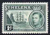 St Helena 1938-44 KG6 1d green mounted mint SG132