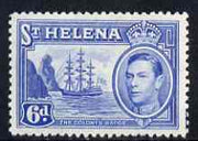 St Helena 1938-44 KG6 6d light blue mounted mint SG136