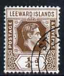 Leeward Islands 1938-51 KG6 1/4d brown used SG95/a