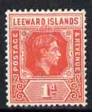 Leeward Islands 1938-51 KG6 1d scarlet (Die B) mounted mint SG99